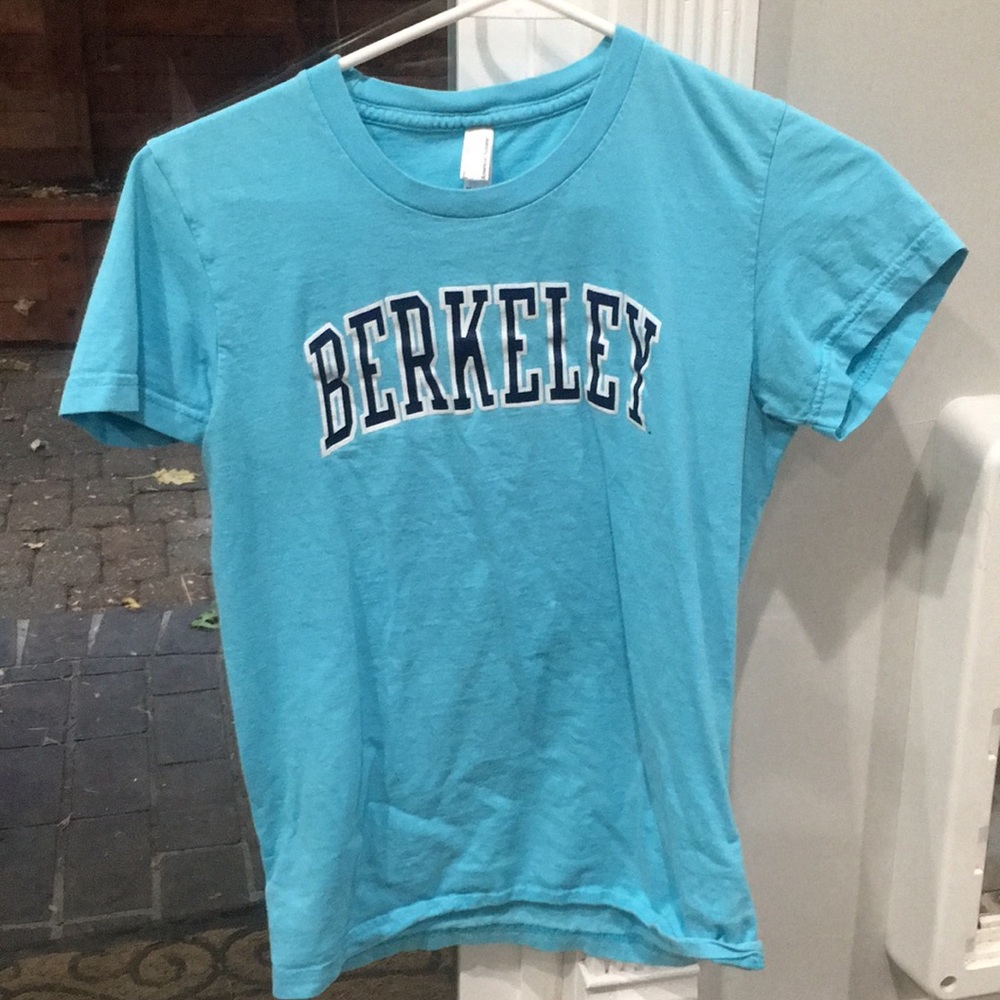 Bright blue T-shirt